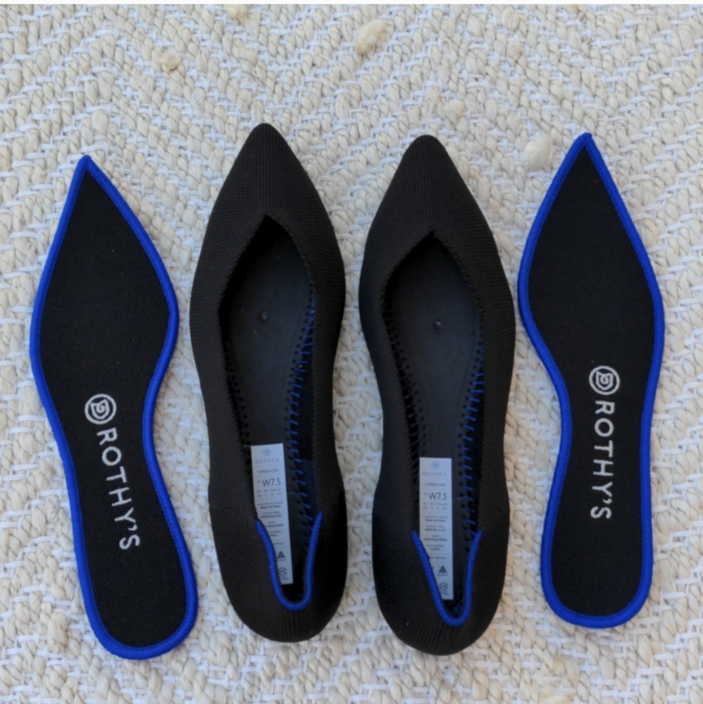 Rothy's The Point Black Solid Woman's Flat Shoes - image 7